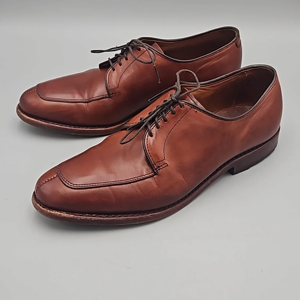 Allen Edmonds Delray Men's Brown Leather Split Toe Oxfords Shoes Size US 8 D
